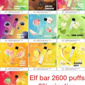 Elf Bar 2600 Puffs 20mg Disposable In UAE