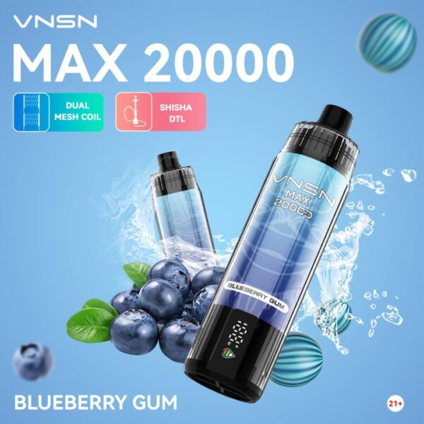 VNSN Max Shisha 20000 Puffs 50MG Disposable Vape in Dubai