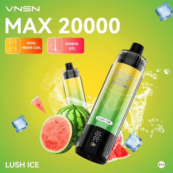 VNSN Max Shisha 20000 Puffs 50MG Disposable Vape in Dubai