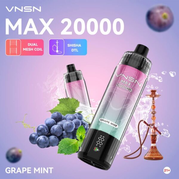 VNSN Max Shisha 20000 Puffs 50MG Disposable Vape in Dubai