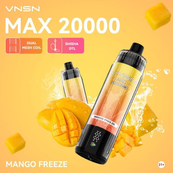 VNSN Max Shisha 20000 Puffs 50MG Disposable Vape in Dubai