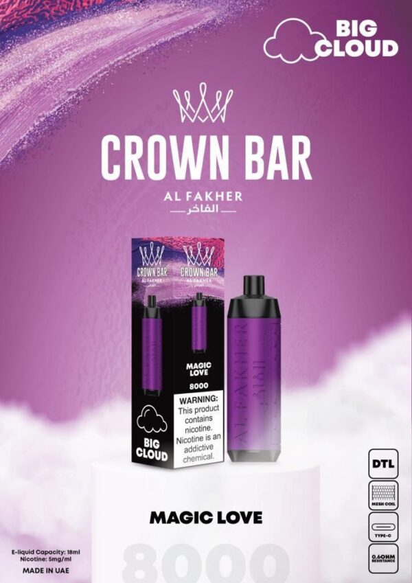 Crown Bar Al Fahker Pro dual mode 8000 Puffs Disposable Vape in Dubai