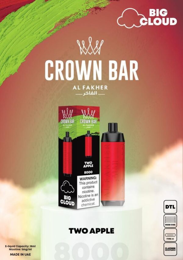 Crown Bar Al Fahker Pro dual mode 8000 Puffs Disposable Vape in Dubai