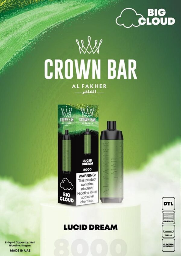 Crown Bar Al Fahker Pro dual mode 8000 Puffs Disposable Vape in Dubai