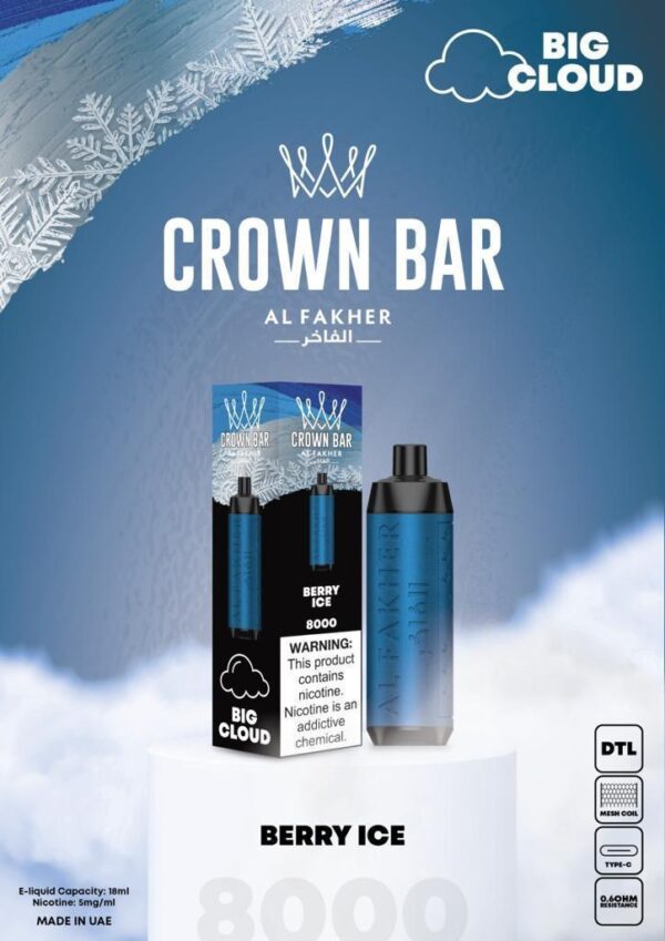 Crown Bar Al Fahker Pro dual mode 8000 Puffs Disposable Vape in Dubai