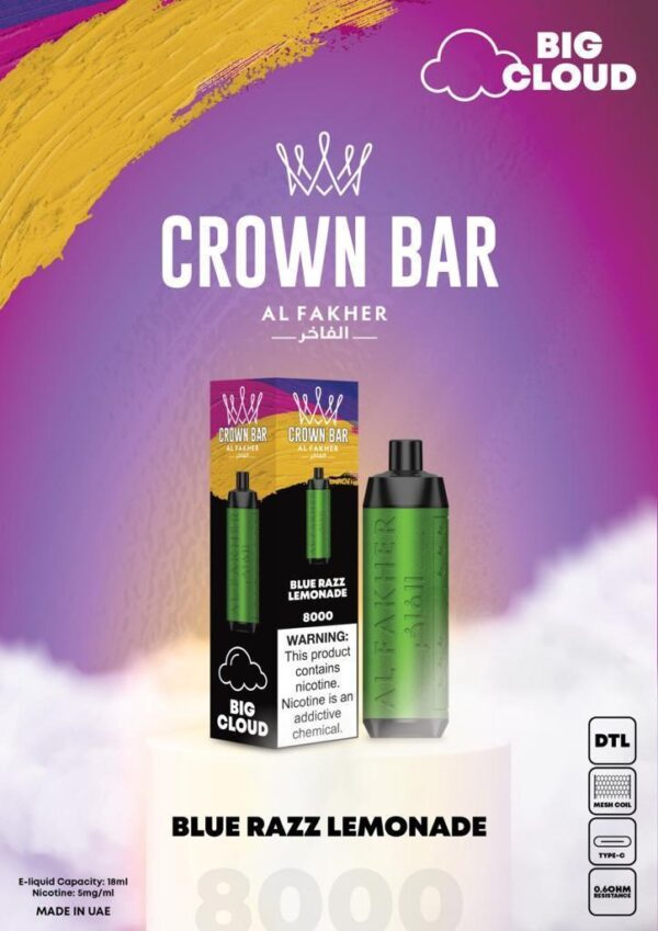 Crown Bar Al Fahker Pro dual mode 8000 Puffs Disposable Vape in Dubai