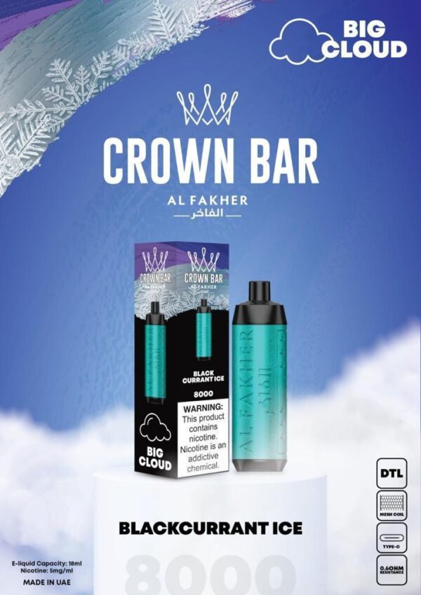 Crown Bar Al Fahker Pro dual mode 8000 Puffs Disposable Vape in Dubai