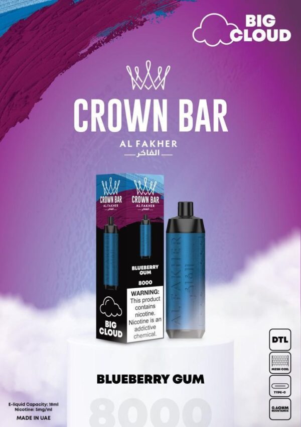 Crown Bar Al Fahker Pro dual mode 8000 Puffs Disposable Vape in Dubai