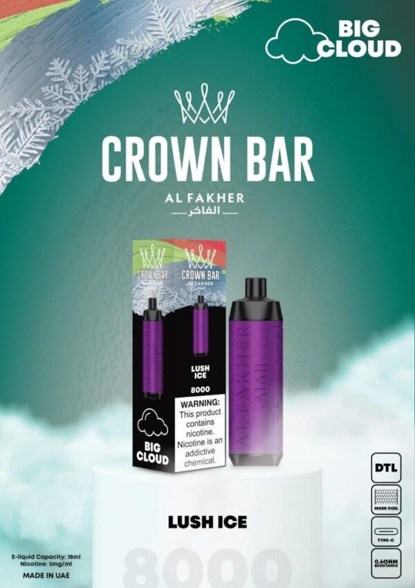 Crown Bar Al Fahker Pro dual mode 8000 Puffs Disposable Vape in Dubai