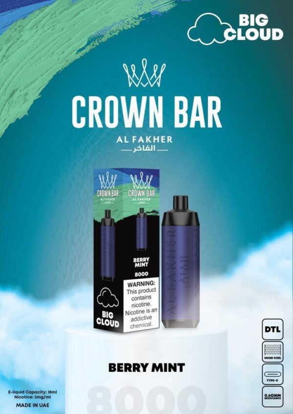 Crown Bar Al Fahker Pro dual mode 8000 Puffs Disposable Vape in Dubai