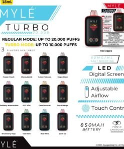 MYLE Turbo 20000 Puffs 50MG Disposable Vape in Dubai