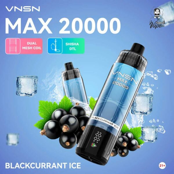 VNSN Max Shisha 20000 Puffs 50MG Disposable Vape in Dubai