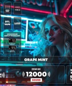 CROWN BAR AL FAKHER 12000 PUFFS 50MG Integrated Hookah Sound Wave Disposable Vape in Dubai