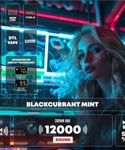 CROWN BAR AL FAKHER 12000 PUFFS 50MG Integrated Hookah Sound Wave Disposable Vape in Dubai