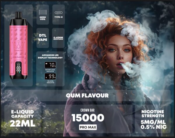 AL FAKHER Crown bar 15000 Puffs 5MG Rechargeable Disposable Vape in Dubai