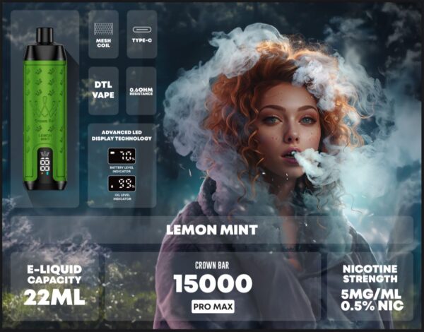 AL FAKHER Crown bar 15000 Puffs 5MG Rechargeable Disposable Vape in Dubai