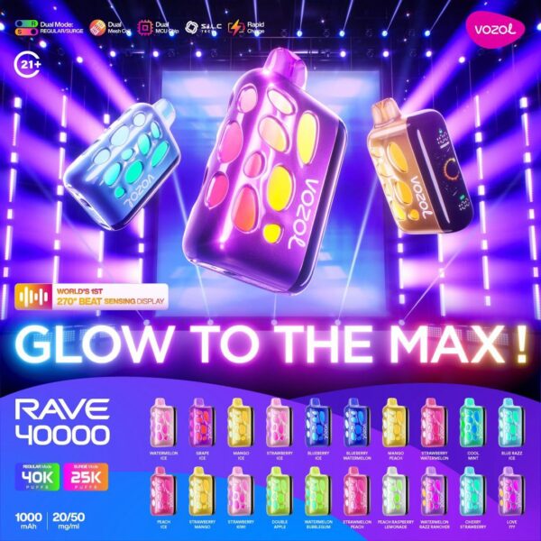 Buy VOZOL Rave 40000 Puffs 5% Disposable Vape in Dubai