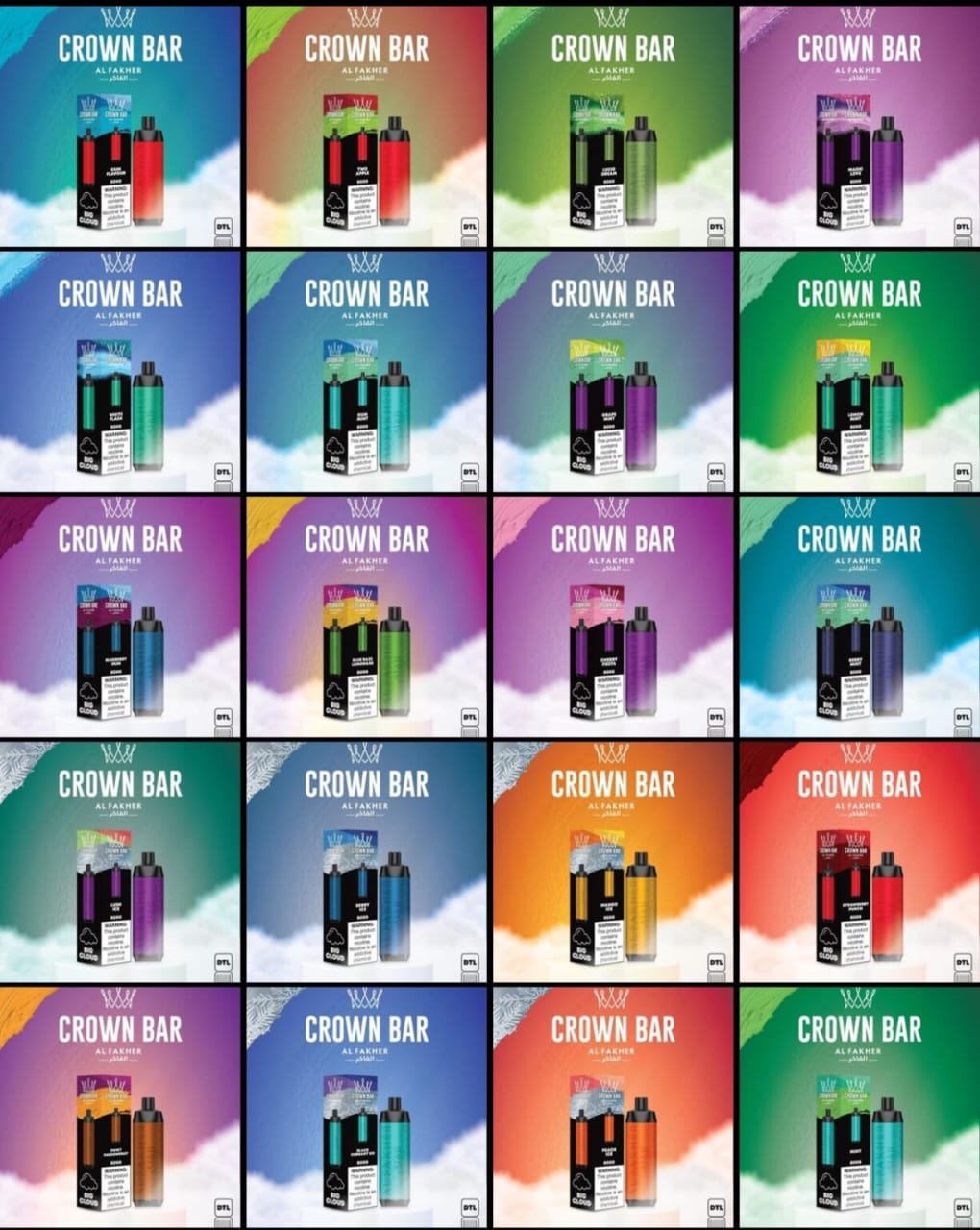 Shop the Al Fakher Crown Bar 15000 Puffs Disposable Vape in Dubai. Rechargeable, mesh coil, 20+ flavors, fast UAE delivery from Tugboat Vape.