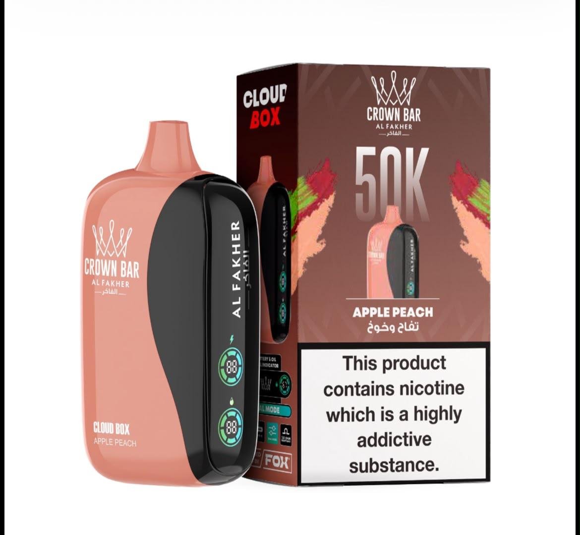 Al Fakher 50000 Puffs Cloud Box – Crown Bar 6MG Disposable Vape in Dubai