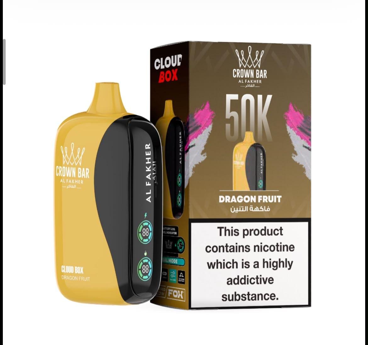 Al Fakher 50000 Puffs Cloud Box – Crown Bar 6MG Disposable Vape in Dubai