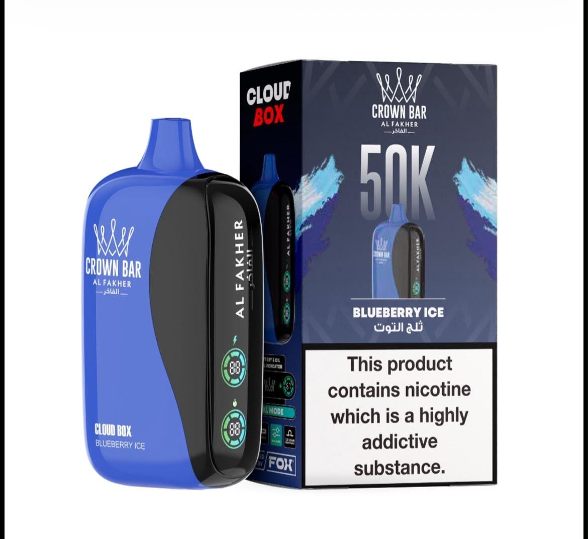 Al Fakher 50000 Puffs Cloud Box – Crown Bar 6MG Disposable Vape in Dubai