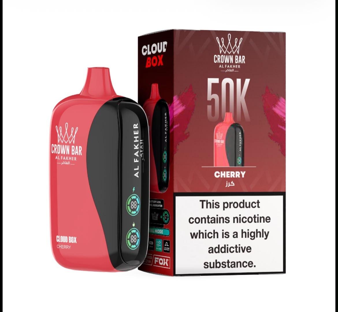 Al Fakher 50000 Puffs Cloud Box – Crown Bar 6MG Disposable Vape in Dubai