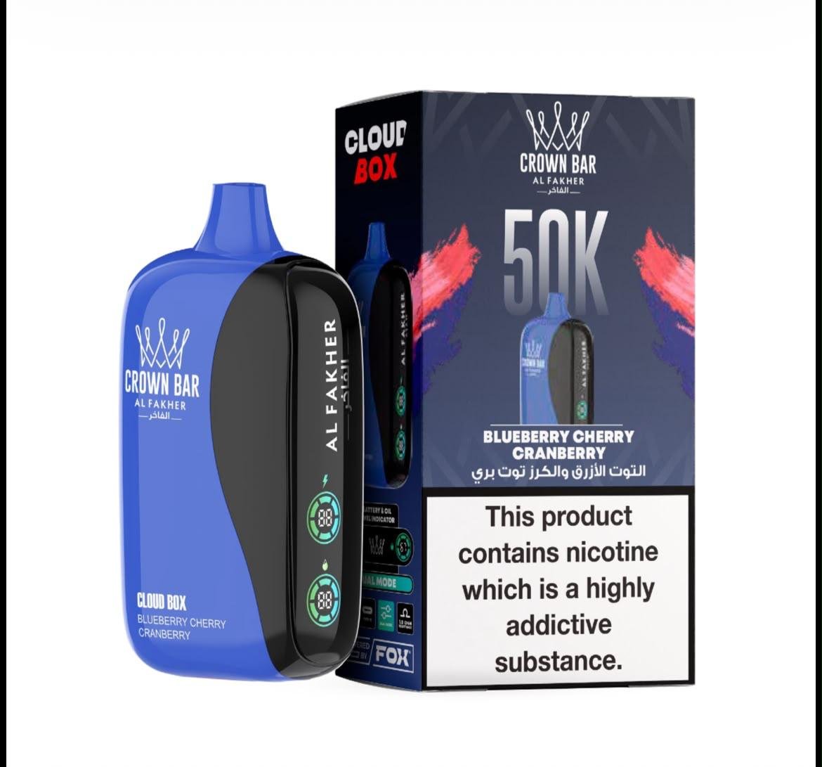 Al Fakher 50000 Puffs Cloud Box – Crown Bar 6MG Disposable Vape in Dubai