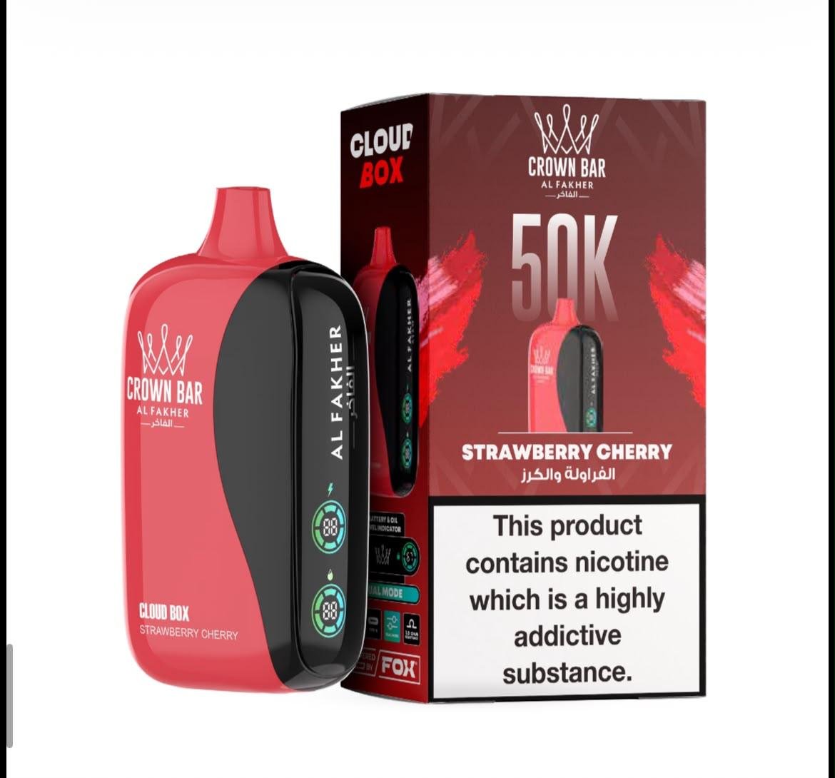 Al Fakher 50000 Puffs Cloud Box – Crown Bar 6MG Disposable Vape in Dubai