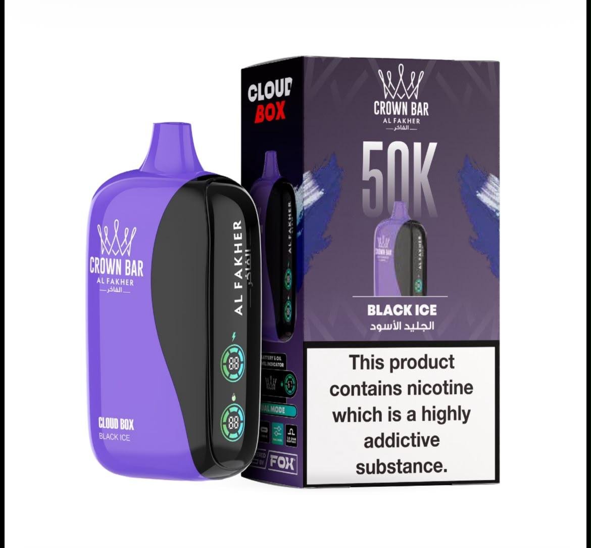 Al Fakher 50000 Puffs Cloud Box – Crown Bar 6MG Disposable Vape in Dubai