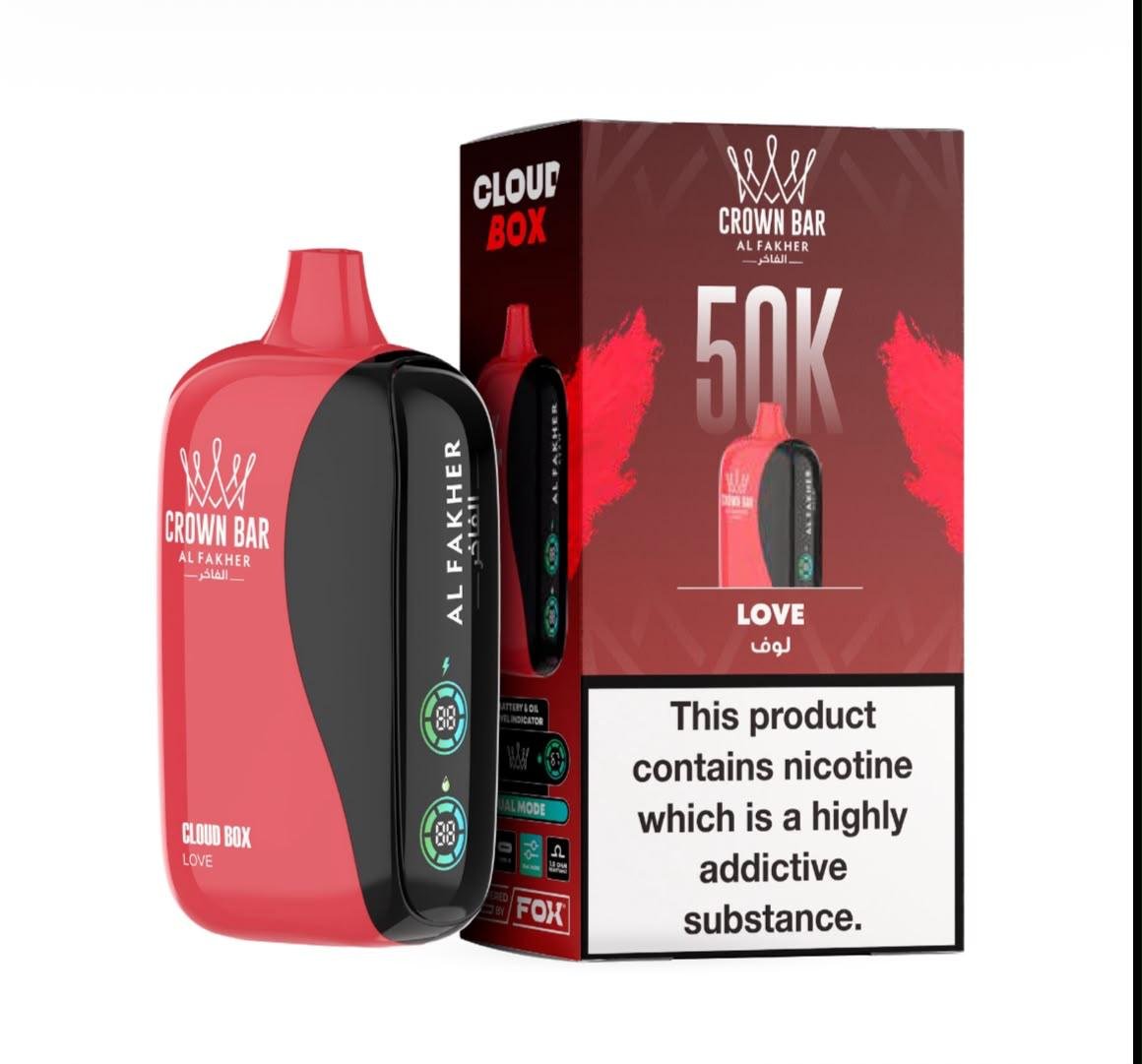 Al Fakher 50000 Puffs Cloud Box – Crown Bar 6MG Disposable Vape in Dubai