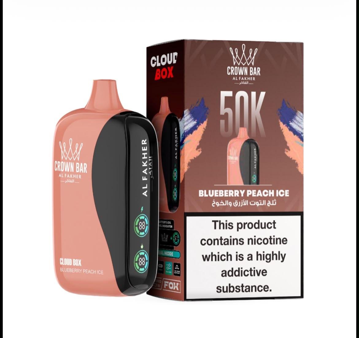 Al Fakher 50000 Puffs Cloud Box – Crown Bar 6MG Disposable Vape in Dubai