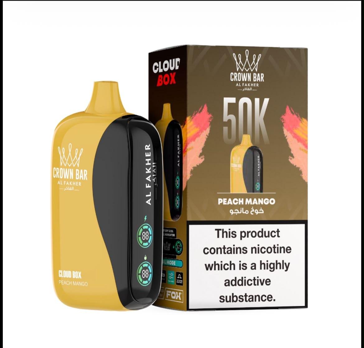 Al Fakher 50000 Puffs Cloud Box – Crown Bar 6MG Disposable Vape in Dubai