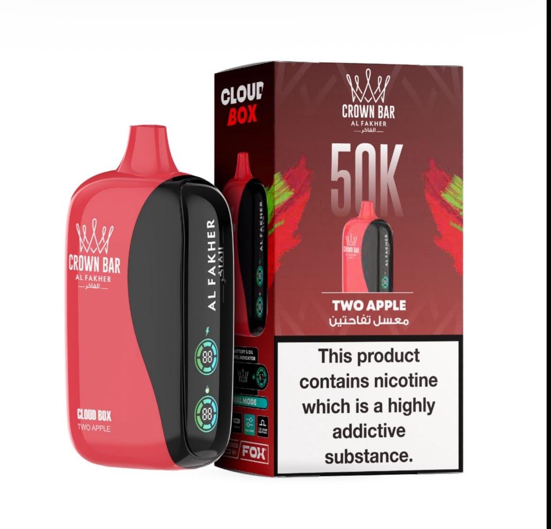 Al Fakher 50000 Puffs Cloud Box – Crown Bar 6MG Disposable Vape in Dubai