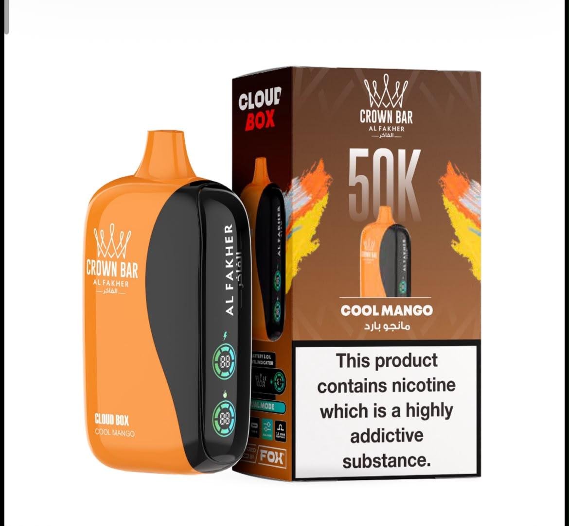 Al Fakher 50000 Puffs Cloud Box – Crown Bar 6MG Disposable Vape in Dubai