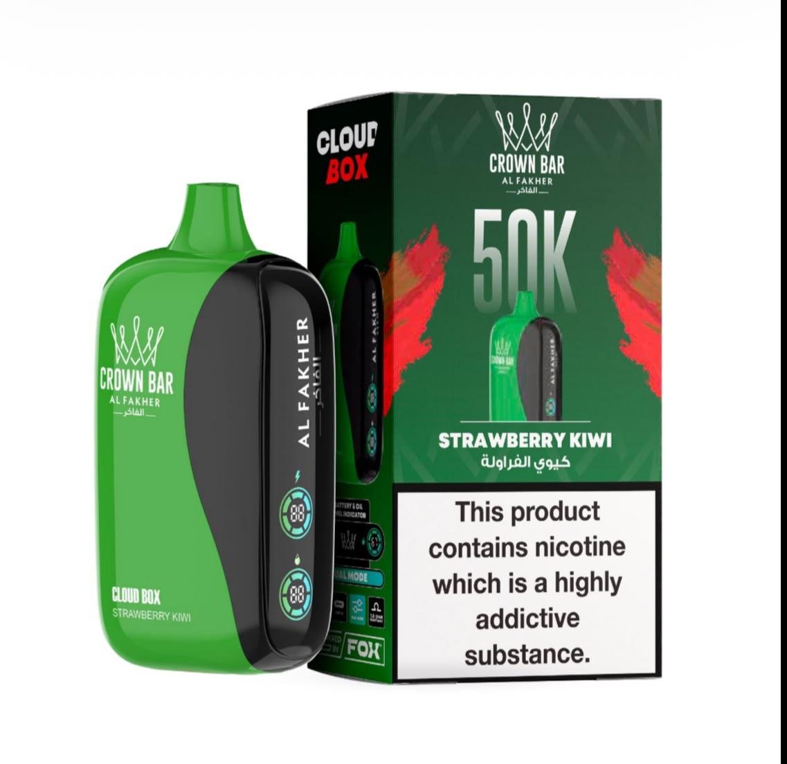 Al Fakher 50000 Puffs Cloud Box – Crown Bar 6MG Disposable Vape in Dubai