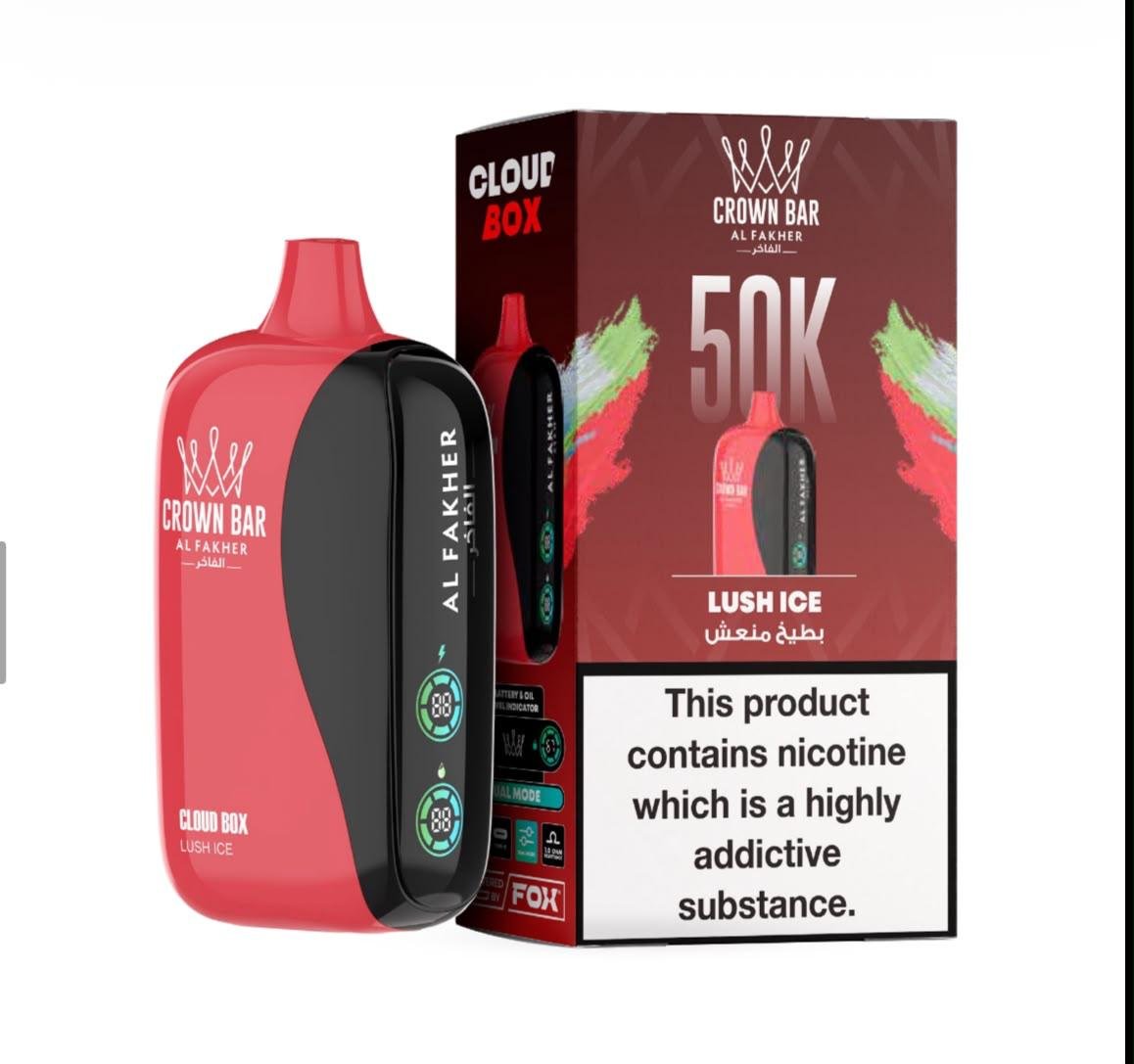 Al Fakher 50000 Puffs Cloud Box – Crown Bar 6MG Disposable Vape in Dubai