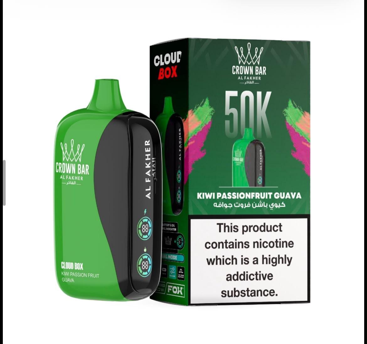 Al Fakher 50000 Puffs Cloud Box – Crown Bar 6MG Disposable Vape in Dubai